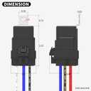 DaierTek 8 Pack 12V Relay with Built-in Diode & 12 AWG Harness Socket 30A/40A Heavy Duty SPDT 5 Pin Relay Waterproof for Car Marine Boat