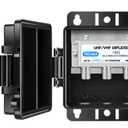 TKCHAX UHF/VHF TV Antenna Combiner & Diplexer: Eliminate Rotators, Merge 2 Antennas into 1 Coax Output - Weatherproof for Harsh Outdoor/Indoor Installation