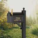 Whitehall Deluxe Streetside Mailbox Package,Black,Extra Large,70726