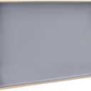 MAONAME Gray Serving Tray with Handles, Modern Grey Decorative Tray for Coffee Table, Plastic Rectangular Gray Trays for Ottoman, Bathroom, Decor, 15.8 x 10.2 x1.4