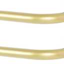 TANGWIN Gold Wrap Around Curtain Rods 2 Pack:Blackout Heavy Duty Adjustable Window Curtain Rod Room Darkening,Modern Industrial Curved French Return Metal Drapery Rods Easy Install,Brass Gold 48-90"