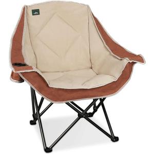 Northroad Folding Camping Chair,Oversized Portable Camp Chair w/Cup Holder,Heavy Duty Padded Lawn Chair Support 300 LBS for Outdoor, Tailgates, Beach, Hiking, and Picnics