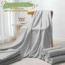 40PCS Gray Blankets Bulk 50 X 60, Soft Lightweight Throw Blanket Kit Cozy Blankets Bulk for Bed Sofa Couch Warm Pet Fleece Blanket Set for Wedding Homeless Home Office Travel Gift for Seasons