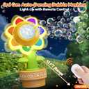 Yunaking Bubble Machine Wands Kids Toys: Remote Control Bubble Gun Rechargeable Bubbles LED Light Outdoor Toys for 3 4 5 6 7 8 Girl Boy Toddler Party Wedding, Gift for Birthday Easter Valentines Xmas