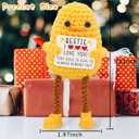 2 x Bestie Gifts Long Legged Duck, Birthday Christmas, Suitable for Bestie Women Friend BFF, Handmade Emotional Knitted Duck