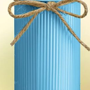 Rustic Vase for Table Centerpieces 4.33 Inch Small Petite Flower Vase with Twine Bow Vintage Farmhouse Decor for Wedding Reception Dining, Home Galvanized Metal Buckets(Haze Blue,12 Pcs)