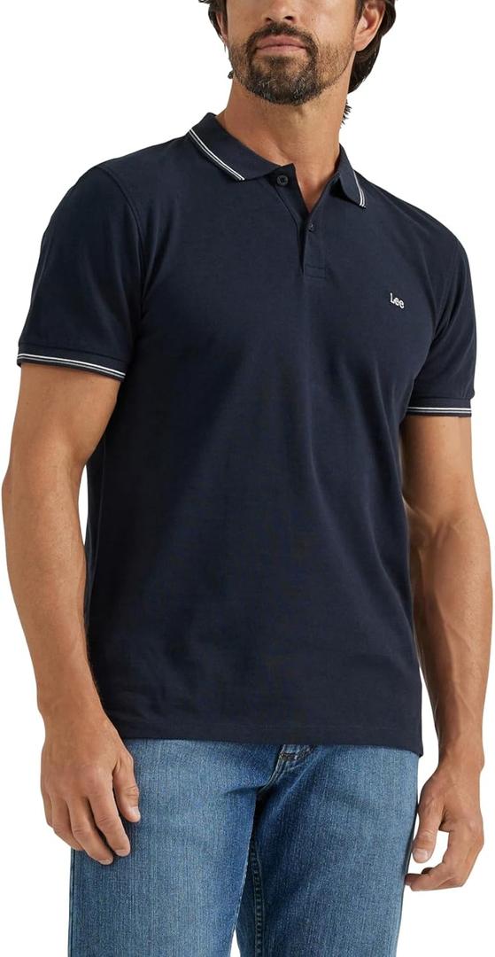 Lee Men's Legendary Polo Shirt (X-Large, Union-all Black)