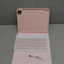 Wazzasoft for iPad Air 11 inch case with Keyboard M3/M2, Air 5th/4th Generation 10.9'', Pro 11 Case with Pencil Holder Folio Women Girl Cute Kawaii for Apple Tablet Cover Air 11 M3/M3, Pink Checkered