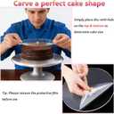 Acrylic Cake Disc Set - 6.25/8.25/10.25 Inch Clear Decorating Supplies with 6 Round Discs, 2 Icing Scrapers and 3 Center Dowels for Cake Baking