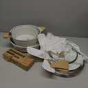 SENSARTE Nonstick Ceramic Cookware Set 13-Piece, Healthy Pots and Pans Set, Non-toxic Kitchen Cooking Set with Stay-Cool Handles, Silicone Tools and Pot Protectors, PFAS and PFOA Free (White)