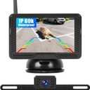 Wireless Backup Camera for Car 4.3 Inch Monitor Digital Signal Stable Rear View Camera Night Vision for Truck/Car/Pickup/SUV/ IP69 Waterproof with License Plate Backup