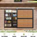 Easelife 12FT Exterior Sliding Barn Door Hardware Kit, Box Rail Track, 450lb Capacity, Sliver Weather-Resistant Steel, Wall Mount System for Outdoor Use, Fit Single 72in Door