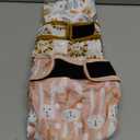 Langsprit Washable Female Dog Diapers (3 Pack) - Doggie Reusable Small Medium Large Dog Diapers for Doggy Puppy Female in Period - Highly Absorbent Dog Heat Panties (Medium,Rabbit, Owl, Lion)