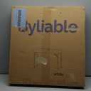 Folding Table 4 Foot Portable Heavy Duty Plastic Fold-in-Half Utility Table Small Indoor Outdoor Adjustable Height Folding with Carrying Handle, Camping and Party,White