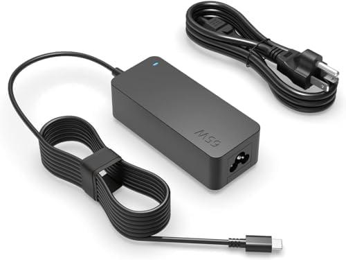 65W USB-C Fast Charger Fit for Lenovo ideapad Yoga 7 7i 9 9i 2 in 1 Laptop, Extended Cable, Power Lamp, (UL Safety Certified)