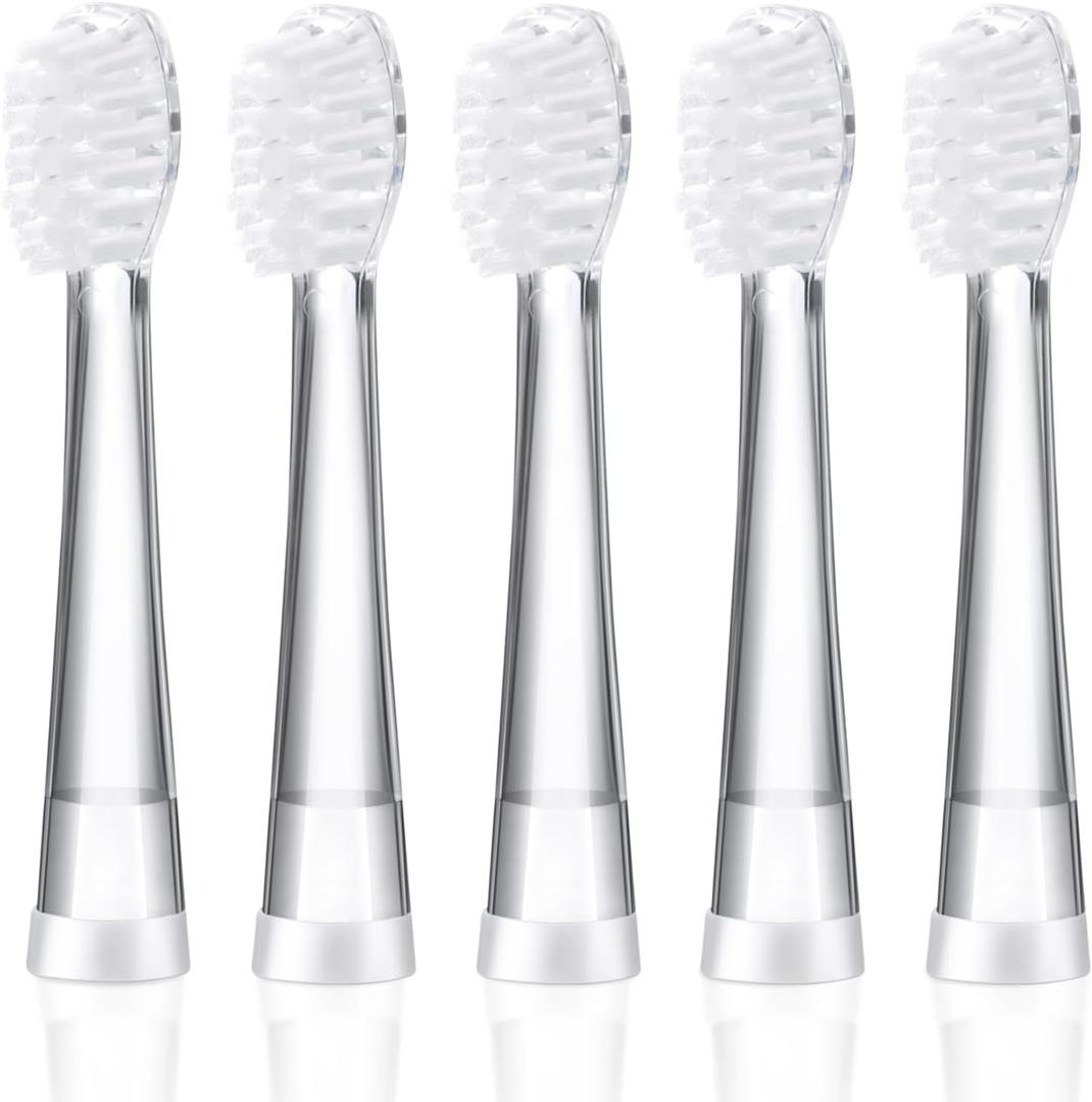 Kids Toothbrush Replacement Heads Compatible with Seago SG-513/SG-977/EK6, Compatible with Dada-Tech-BB1/977/K6,Compatible with Brush-Baby WildOnes/KIDZSONIC(18-36 Month)