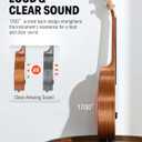 Donner Soprano Ukulele Mahogany 21 inch Ukelele Beginner Kit Online Lesson Gig Bag Strap Nylon String Tuner Picks Cloth DUS-1 Ukalalee Set Christmas Gift