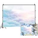 Baocicco 10x8ft Rainbow Cloud Backdrop Pink Blue Colorful Sky Sweet Girls Happy Birthday Photography Background Dreamy Clouds Decor Baby Shower Wedding Party Banner Supplies Photo Studio Props