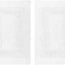 COTTON CRAFT 2 Piece Reversible Step Out Bath Mat Rug Set 22x34 White, 100% Pure Cotton, Super Soft, Plush & Absorbent, Hand Tufted Heavy Weight Construction, Full Reversible, Rug Pad Recommended