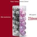 AMS 24ct Clear Christmas Ball Ornaments, 2.76''/70mm Shatterproof Hanging Xmas Balls Baubles Set for Christmas Tree with Stuffed Delicate Decorations for Wedding Christmas (Pink)