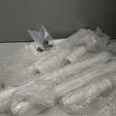 Accent Wood End Table, 2-Tier Round Bedside Table, Natural Side Table Nightstand for Family, Bedroom, Living Room, Handcrafted Finish, White (16.5 inch)