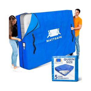 Nordic Elk Mattress Bags for Moving and Storage (Queen) Heavy Duty Moving Supplies, 8 Sturdy Handles, Strong Zipper, Mattress Cover Queen Size Bed Bags, Storage Cover Essentials Packing Protector 82"x62"x15"