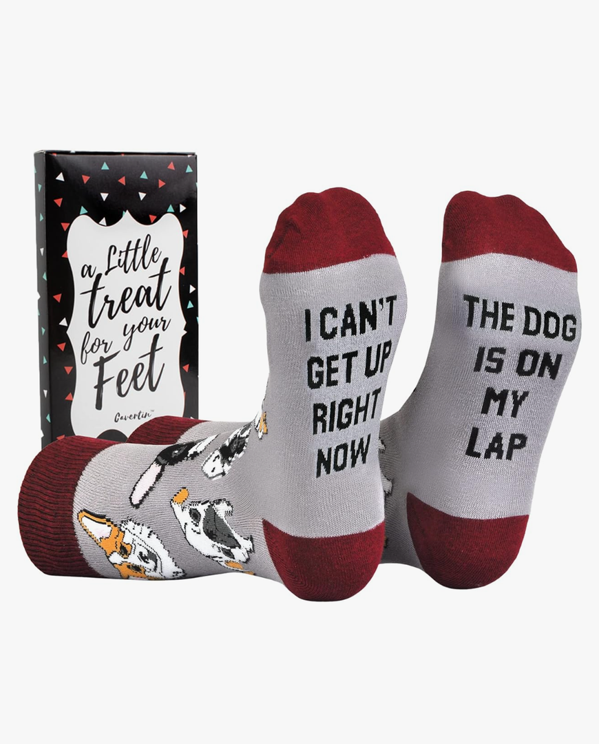 Cavertin Women's Novelty Socks with Gift Box Cat Lover Dog Mom Book Lover Cat Mom Llama Unicorn Sloth Corgi