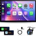 [4G+64G] 8Core Android 13 Double Din Car Stereo Wireless Carplay Android Auto, 10.1" HD 1280 * 720P IPS Touchscreen Radio in-Dash Head Unit GPS WiFi/32EQ DSP Audio/Bluetooth5.0/SWC Backup Camera