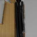 CorkLatta Black Shower Curtain Rod 32 to 43 Inch, 1 Inch Diameter Adjustable Spring Tension Stainless Steel Telescoping Rod, Easy Install, No Rust