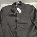 COOFANDY Men's Suits 2 Piece Slim Fit Suit Set 2 Button Lightweight Casual Knit Blazer Suit Jacket Pants (Black, XXL)