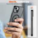 SUPFINE Magnetic for iPhone 14 Case & iPhone 13 Case (Compatible with MagSafe)(Military Grade Drop Protection) Translucent Matte Shockproof Phone Cover,Black