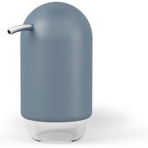 Umbra Touch Hand Soap Dispenser, Plastic Liquid Pump Bottle, Durable and Refillable for Bathroom or Kitchen Sink, Slate Blue