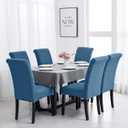 Joccun Chair Covers for Dining Room Set of 2, Chair Slipcovers Stretch Dining Room Chair Covers Seat Protector,Washable Parsons Chair Cover for Home,Hotel,Banquet(Dark Blue,2 Pack)