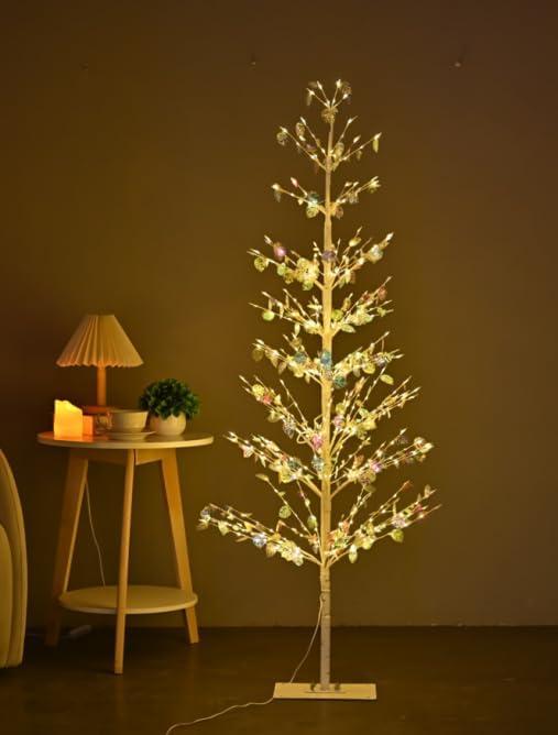 5FT 518LED Lighted Tree with Twinkling Lights, Pre-Lit Artificial Fairy Light Tree for Indoor Outdoor Use, Warm White for Home Decor, Wedding, Christmas