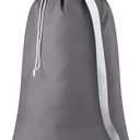 Handy Laundry Shoulder Strap Bag - Drawstring Locking Closure, Durable Nylon Material, Large Capacity, Heavy Duty Stitching, Perfect for Laundromat or College Dorm (Grey | 30" x 40")