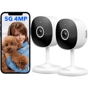 GALAYOU 4MP Security Camera Indoor-5G/2.4G Dual WiFi Camera with 2-Way Audio for Baby/Pet/Dog/Nanny Monitoring, 24/7 SD Card Recordings, Motion Alert, Night Vision, Works with Alexa/Google Home, G7-2P 2 Pack GALAYOU 4MP Security Camera Indoor-5G/2.4G Dual WiFi Camera with 2-Way Audio for Baby/Pet/Dog/Nanny Monitoring, 24/7 SD Card Recordings, Motion Alert, Night Vision, Works with Alexa/Google Home, G7-2P 2 Pack