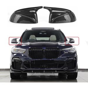 M Style Genuine Carbon Fiber Mirror Cover Caps Fit for BMW X5 G05 X6 G06 X3 G01 X4 G02 Accessories,2PCS Sport Side View Mirror Housings Replacement