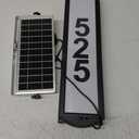 Solar House Numbers with Separate Panel, T-SUNUS Address Sign for Outside Horizontal & Vertical Mounted, Waterproof LED Number Plaque Street Yard Mailbox Visitor Mailman 911 Ubereats (RGB&White 6000K)