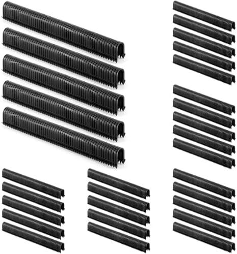 Beeveer 1650 Pcs Pex Pipe Staple for Foamboard Stapler 1.65″ Staples for 1″ and 2″ Foam Board, Binding Various Floor Heating Pipes, Black (Pex Stapler Not Included)