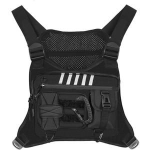 Chest Rig Running Vest for Men - Lightweight & Comfortable Tactical Vest with Quick Access Holster Gift, Water-Resistant & Breathable Design for Running, Hiking, and Outdoor Activities