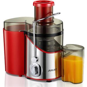 Juicer Machines, Juilist 3" Wide Mouth Juicer Extractor Max Power 800W, for Vegetable and Fruit with 3-Speed Setting, 400W Motor, Easy to Clean, Red