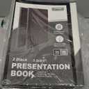 Dunwell Small Presentation Book 5.5x8.5 (2-Pack, Black), 24 Pockets Display 48 Half Size Pages, Plastic Binders with Sleeves, 5.5 x 8.5 Mini Booklets, Acid-Free Poly