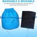 8 Pack VRC2 Cloth Filters & 2 Pcs VFF21 Foam Filter Kit Compatible with Vacmaster 1.5 to 3.2 Gallon Wet/Dry Vac, Fit for Armor All 2.5 Gallon Shop Vacuum: AA255, AA255W