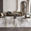 OMERAI Washable Rug 8'x10' Abstract Machine Washable Area Rugs for Living Room Ultra-Thin Non Slip Stain Resistant Modern Large Carpet for Bedroom Dining Room Office (Brown)