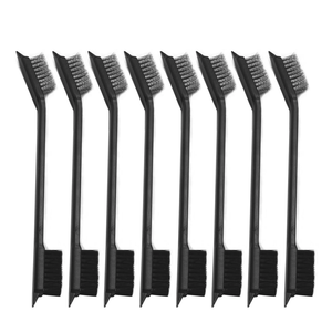 Yutoner 15 Pcs Double-Ended Gun Cleaning Brushes Brass Phosphorous Copper Steel Nylon Plastic Bristle (Steel & Black Nylon Brushes)