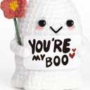 You're My Boo Crochet Ghost - Anniversary Love Gifts for Women Men Her Him Boyfriend Girlfriend, Mothers Day Card for Wife from Husband for Valentine Birthday Halloween