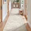 Restydon Long Bathroom Rugs Runner - Washable Runner Rugs for Hallway 2x10, Ultra-Thin Soft Kitchen Carpet Runner, Anti Slip Backing Runner Rugs for Entrance, Bedroom, Living Room(2'x10', Beige/Ivory)