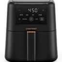 Chefman Air Fryer 4-in-1 Slim 3.5 QT Airfryer, Air Fry, Bake, Dehydrate, Frozen, 450F Max Temp for Extra Crispy Results in Minutes, Nonstick Ceramic Coating, Dishwasher-Safe Accessories - Black