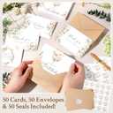 50 Pack Funeral Thank You Cards with Kraft Envelopes Stickers Sympathy Thank You Cards Bulk with Message 4x6 Inches Bereavement Notes for Memorial Service Loved Ones Celebration