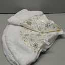 AerWo Christmas Tree Skirt 36 Inch - White Tree Skirt Faux Fur Xmas Trees Skirts with Gold Sequin Snowflakes, Christmas Trees Decorations Ornaments for Party Holiday Home Decor Indoor Outdoor